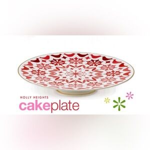 Kate Spade HOLLY HEIGHTS Footed Pedestal Cake Plate Stand